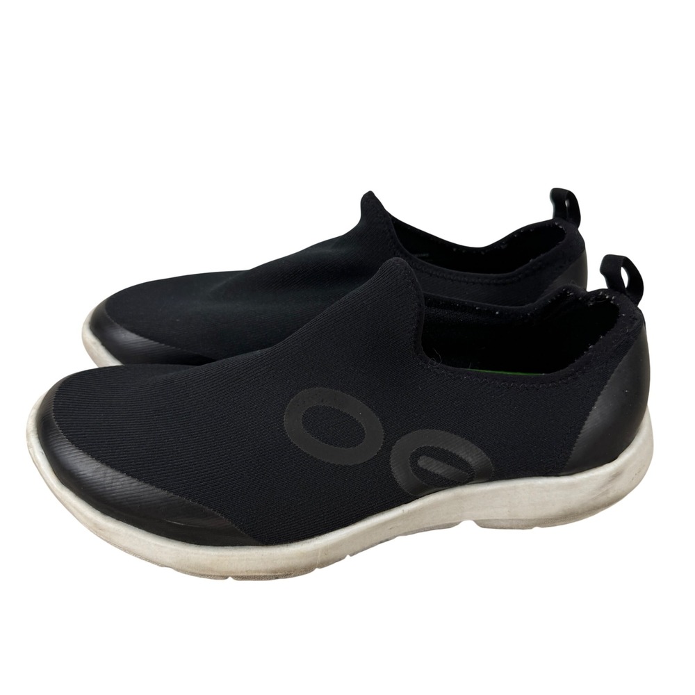 Oofos OOmg Low Shoe Black Recovery Slip On Sneaker Womens 11 EU 42 11012022-160